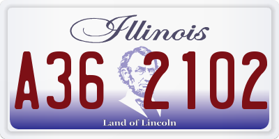 IL license plate A362102