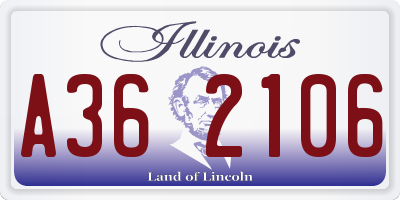 IL license plate A362106