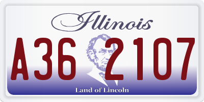 IL license plate A362107