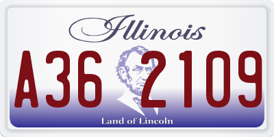 IL license plate A362109