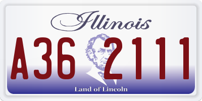 IL license plate A362111