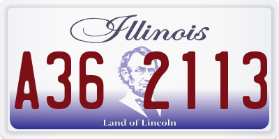 IL license plate A362113