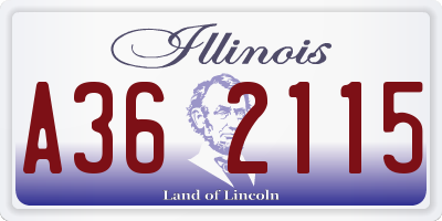 IL license plate A362115