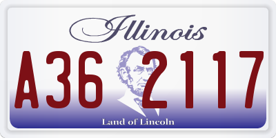 IL license plate A362117