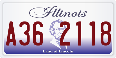 IL license plate A362118
