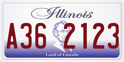 IL license plate A362123