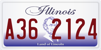 IL license plate A362124