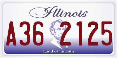 IL license plate A362125