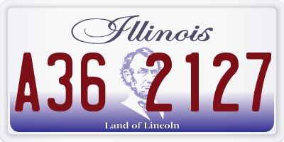 IL license plate A362127