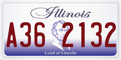 IL license plate A362132