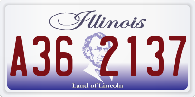 IL license plate A362137