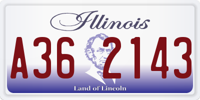 IL license plate A362143
