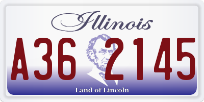IL license plate A362145