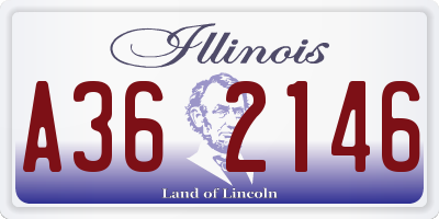 IL license plate A362146