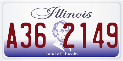 IL license plate A362149