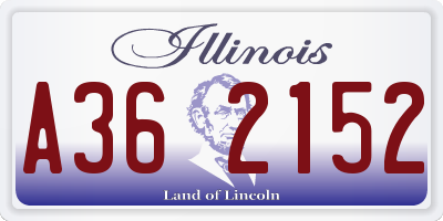 IL license plate A362152