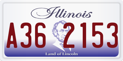 IL license plate A362153