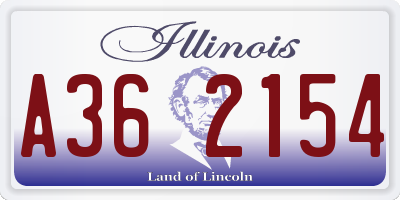IL license plate A362154
