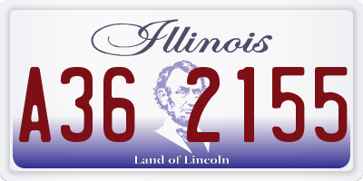 IL license plate A362155