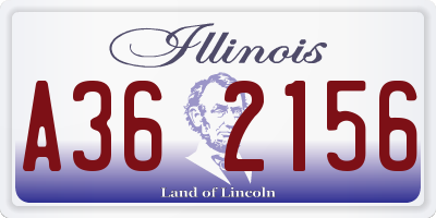 IL license plate A362156