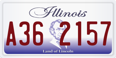IL license plate A362157