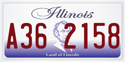 IL license plate A362158
