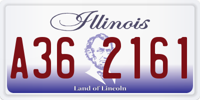 IL license plate A362161