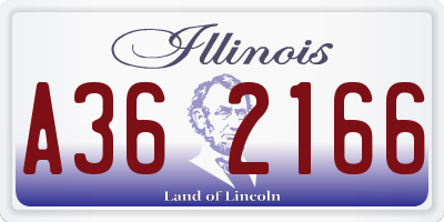 IL license plate A362166