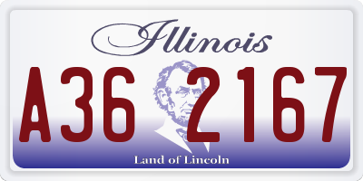 IL license plate A362167