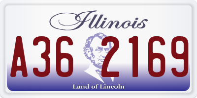IL license plate A362169