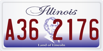 IL license plate A362176