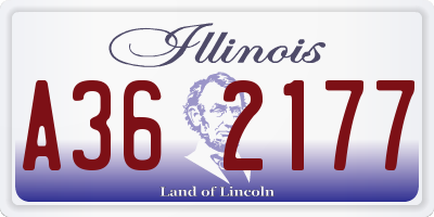 IL license plate A362177