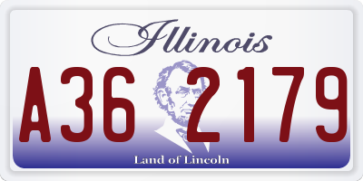 IL license plate A362179