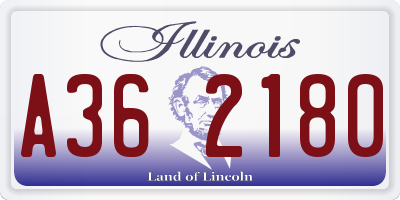 IL license plate A362180