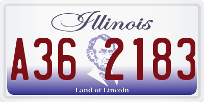 IL license plate A362183