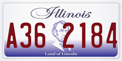 IL license plate A362184
