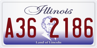 IL license plate A362186