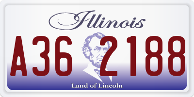 IL license plate A362188