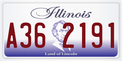 IL license plate A362191
