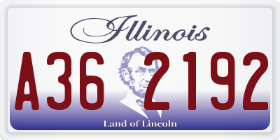 IL license plate A362192