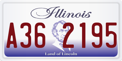IL license plate A362195