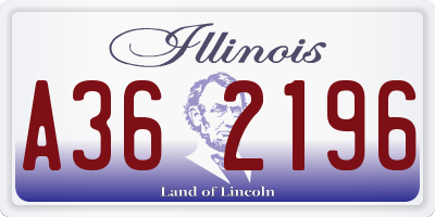 IL license plate A362196