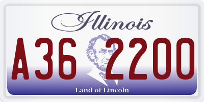 IL license plate A362200