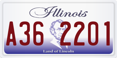 IL license plate A362201