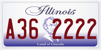 IL license plate A362222