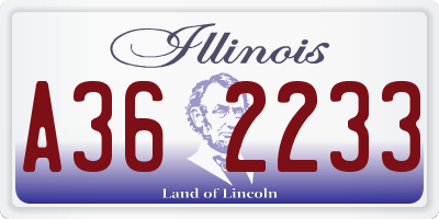 IL license plate A362233