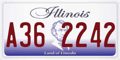 IL license plate A362242