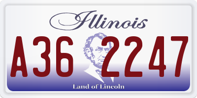 IL license plate A362247
