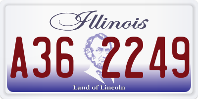 IL license plate A362249