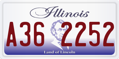 IL license plate A362252